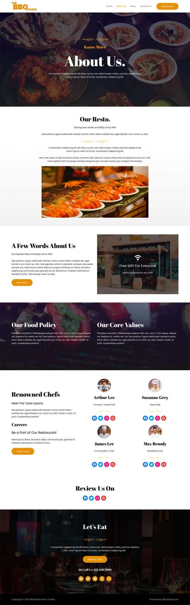 Sauce Restaurant Website - Image 3