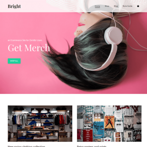 Bright e-commerce website