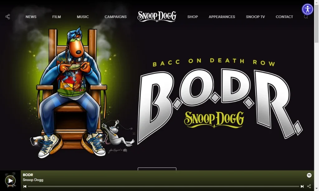 ClickBiz WordPress examples - snoopdogg.com