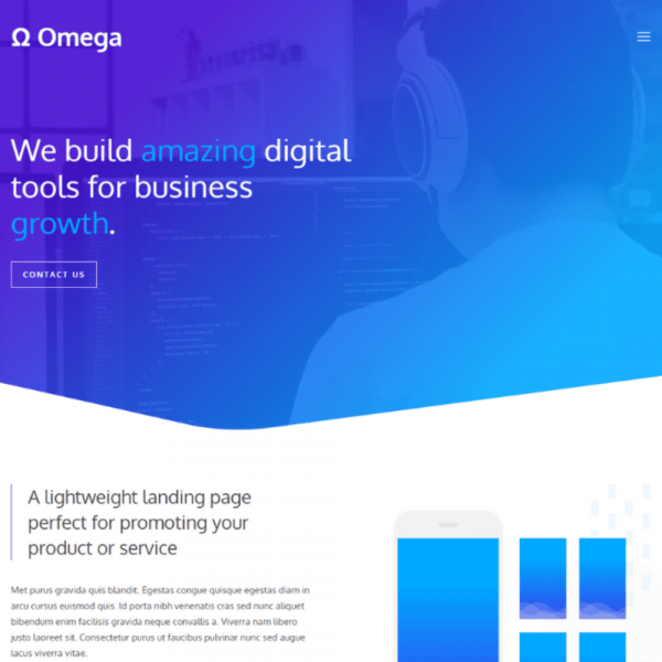 Omega One Page Website