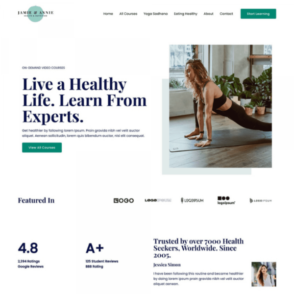 Pulse Website for Health Coaches