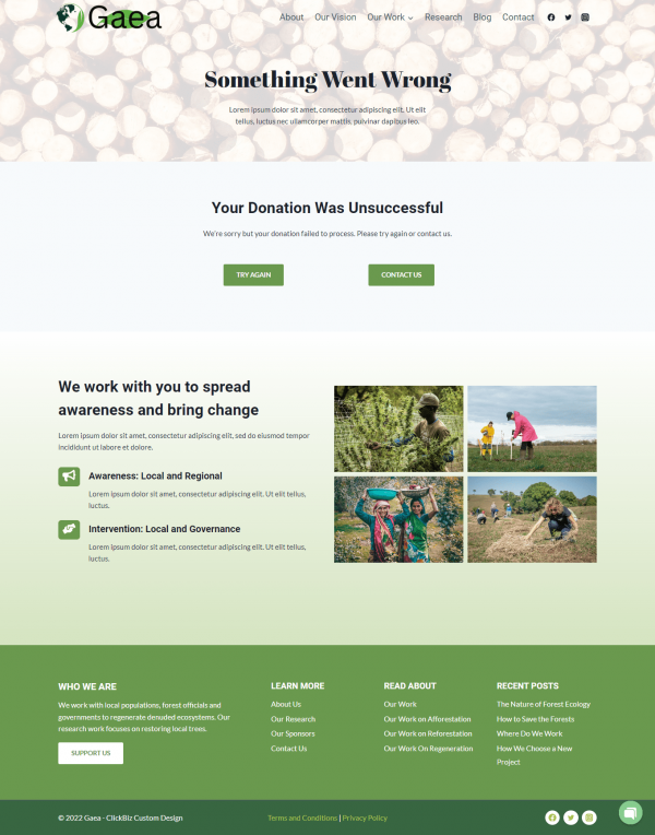 Premium Climate Change Website Design